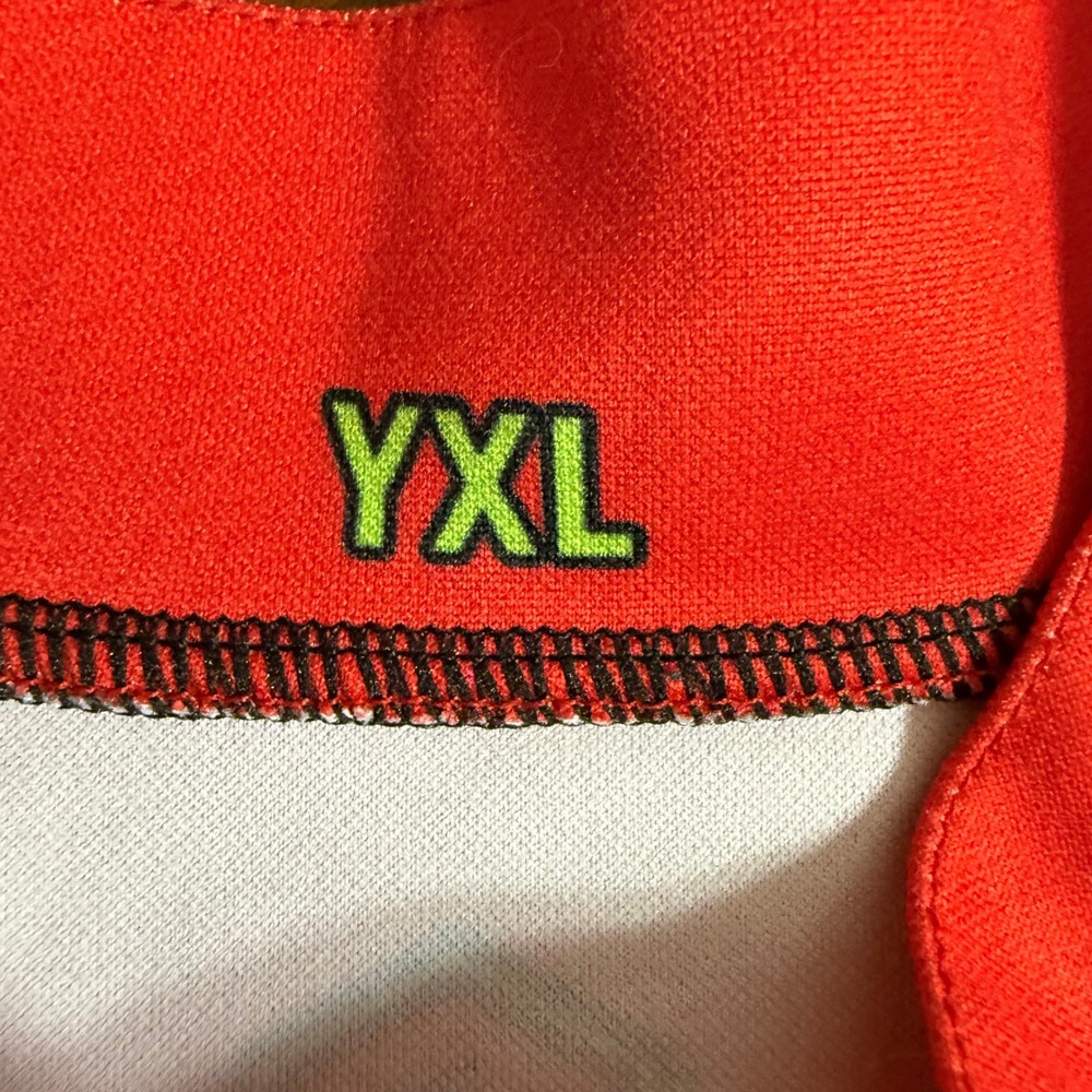 YXL Red Long Sleeve Fishing Shirt Ford Yeti Vans Hollister Sabian Mens - Picture 5 of 11